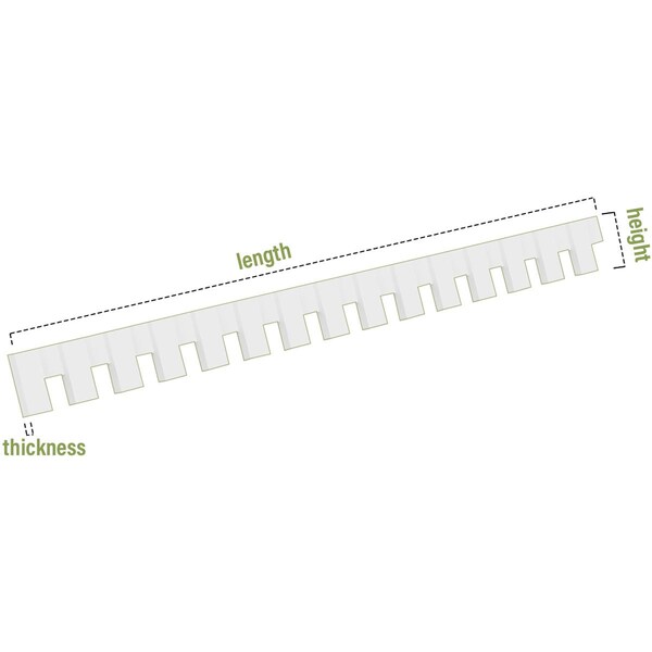 Sanford Architectural Grade PVC Dentil Trim, 4H X 1P X 93 3/8L